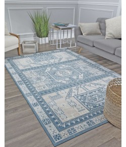 Rugs America Freida FY60A Azure Vintage Farmhouse Cream Area Rug, 2 ft. 6 in. X 8 ft.