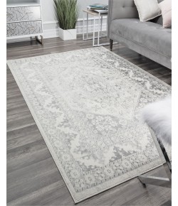 Rugs America Gallagher GL30A Grey Mist Vintage Transitional Light Gray Area Rug, 8 ft. X 10 ft.