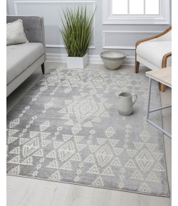 Rugs America Gallagher GL50B Platinum Nova Vintage Transitional Gray Area Rug, 2 ft. 6 in. X 8 ft.