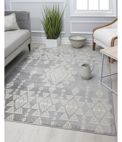 Rugs America Gallagher RA30022 Gray Rugs America Gallagher RA30022 Gray Area Rug 2 ft. 6 in. x 8 ft. Rectangle