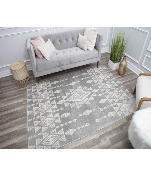 Rugs America Gallagher RA30022 Gray Rugs America Gallagher RA30022 Gray Area Rug 2 ft. 6 in. x 8 ft. Rectangle