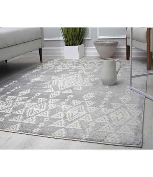 Rugs America Gallagher RA30022 Gray Rugs America Gallagher RA30022 Gray Area Rug 2 ft. 6 in. x 8 ft. Rectangle