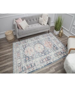 Rugs America Gallagher GL55C Prussian Sundara Vintage Transitional Blue Area Rug, 8 ft. X 10 ft.