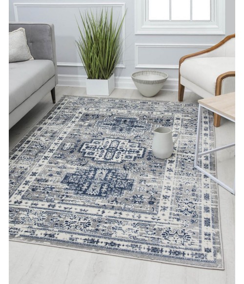 Rugs America Gallagher RA29418 Blue Rugs America Gallagher RA29418 Blue Area Rug 8 ft. x 10 ft. Rectangle