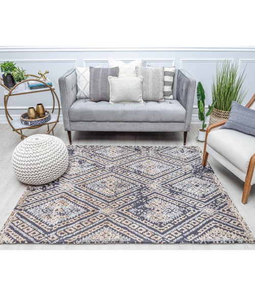 Rugs America Gianni RA32639 Charcoal Rugs America Gianni RA32639 Charcoal Area Rug 8 ft. x 10 ft. Rectangle