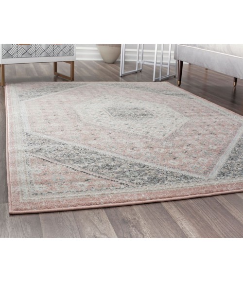 Rugs America Harper RA28261 Pink Area Rug 8 ft. x 10 ft. Rectangle