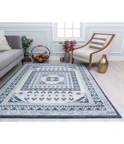 Rugs America Harper HY40F Evening Blue Abstract Vintage Blue Area Rug, 2 ft. 6 in. X 4 ft.