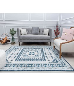 Rugs America Harper HY40F Evening Blue Abstract Vintage Blue Area Rug, 2 ft. 6 in. X 4 ft.