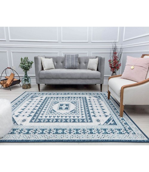 Rugs America Harper RA30909 Blue Area Rug 2 ft. 6 in. x 4 ft. Rectangle