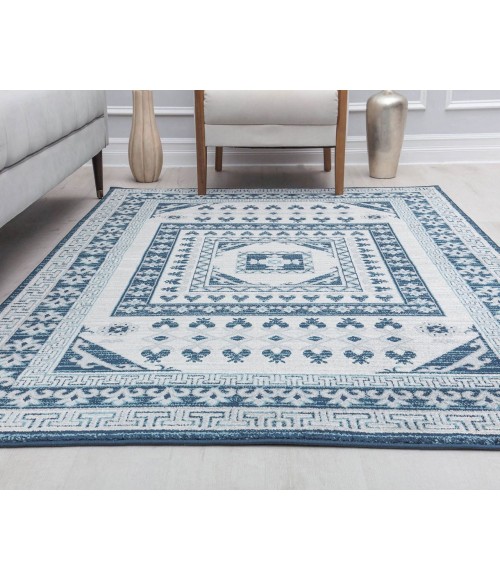 Rugs America Harper RA30909 Blue Area Rug 2 ft. 6 in. x 4 ft. Rectangle