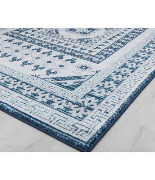Rugs America Harper RA30909 Blue Area Rug 2 ft. 6 in. x 4 ft. Rectangle