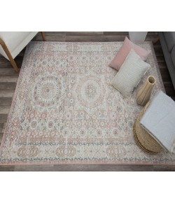 Rugs America Harper HY60A Pink Lemonade Transitional Vintage Pink Area Rug, 2 ft. X 4 ft.
