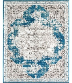 Rugs America Assent HW20A Avalon Teal Transitional Vintage Blue Area Rug, 2 ft. 6 in. X 4 ft.
