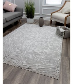 CosmoLiving By Cosmopolitan Natura RA28350 gray Area Rug 5 ft. x 7 ft. Rectangle