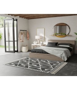 Mason Brooks Catalan IB10A Aster Black Geometric Transitional Black Area Rug, 8 ft. 3 in. X 10 ft. 0 in.