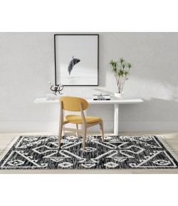 Mason Brooks Catalan IB30C Billow Black Geometric Transitional Black Area Rug, 8 ft. 3 in. X 10 ft. 0 in.