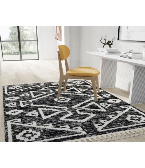 Mason Brooks Catalan RA33431 Black Mason Brooks Catalan RA33431 Black Area Rug 8 ft. x 10 ft. Rectangle