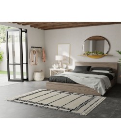 Mason Brooks Catalan IB40A Aurora Black Geometric Transitional White Area Rug, 8 ft. 3 in. X 10 ft. 0 in.