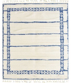 Mason Brooks Catalan IB40B Aurora Blue Geometric Transitional White Area Rug, 8 ft. 3 in. X 10 ft. 0 in.