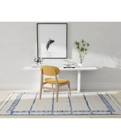 Mason Brooks Catalan IB40B Aurora Blue Geometric Transitional White Area Rug, 8 ft. 3 in. X 10 ft. 0 in.