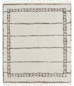Mason Brooks Catalan IB40C Aurora Tan Geometric Transitional White Area Rug, 8 ft. 3 in. X 10 ft. 0 in.