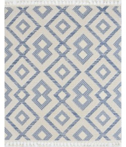 Mason Brooks Catalan IB50A Blue Skye Geometric Transitional White Area Rug, 8 ft. 3 in. X 10 ft. 0 in.