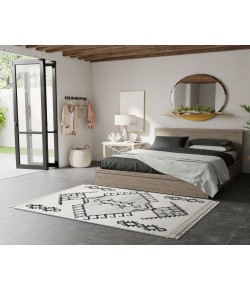 Mason Brooks Catalan IB80A Orion Black Geometric Transitional White Area Rug, 8 ft. 3 in. X 10 ft. 0 in.