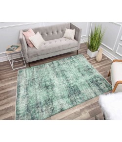 Rugs America Isle IG30A Green Grooves Transitional Vintage Green Area Rug, 2 ft. 6 in. X 4 ft.