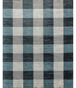 Rugs America Jaelyn JD65A Bedford Check Modern Contemporary Blue Area Rug, 2 ft. 6 in. X 8 ft.
