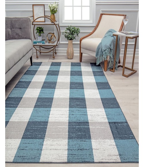 Rugs America Jaelyn RA31706 Blue Area Rug 2 ft. 6 in. x 8 ft. Runner