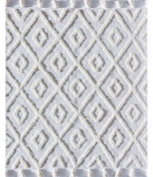 Rugs America Jaspen RA32677 White Rugs America Jaspen RA32677 White Area Rug 5 ft. x 7 ft. Rectangle