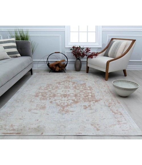 Rugs America Romeo RA30836 White Area Rug 8 ft. x 10 ft. Rectangle