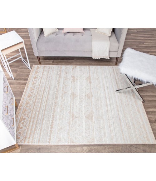 Rugs America Leopold RA28214 Cream Area Rug 8 ft. x 10 ft. Rectangle