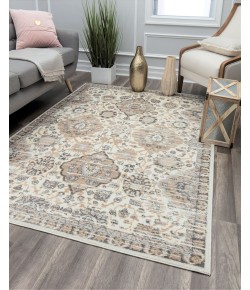 Rugs America Leopold L X 50A Sugar Cookie Oriental Transitional Cream Area Rug, 2 ft. X 4 ft.