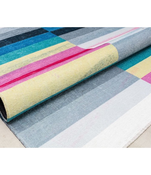 Elizabeth Sutton Maze RA32471 Multicolor Area Rug 5 ft. 3 in. x 7 ft. Rectangle