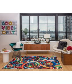 Elizabeth Sutton Maze MI20A Coming Up Roses Abstract/Floral Modern Multicolor Area Rug, 5 ft. 3 in. X 7 ft. 0 in. Elizabeth Sutton Maze MI20A Coming Up Roses Abstract/Floral Modern Multicolor Area Rug, 5 ft. 3 in. X 7 ft. 0 in.