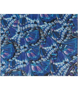Elizabeth Sutton Maze MI30B Morpho Blue Abstract Modern Blue Area Rug, 7 ft. 10 in. X 10 ft. 0 in.