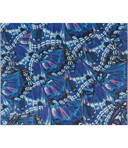 Elizabeth Sutton Maze RA32495 Blue Area Rug 5 ft. 3 in. x 7 ft. Rectangle