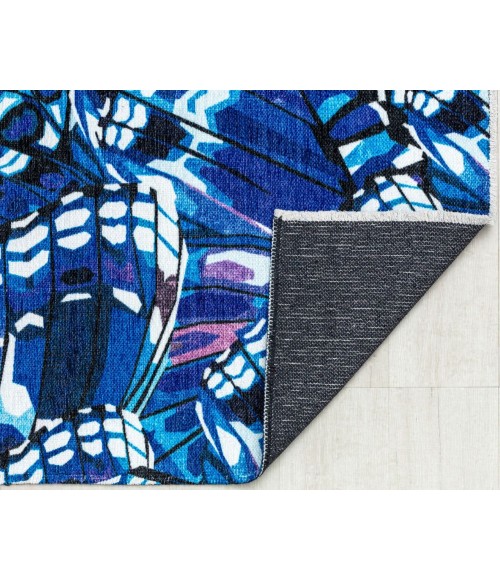 Elizabeth Sutton Maze RA32495 Blue Area Rug 5 ft. 3 in. x 7 ft. Rectangle