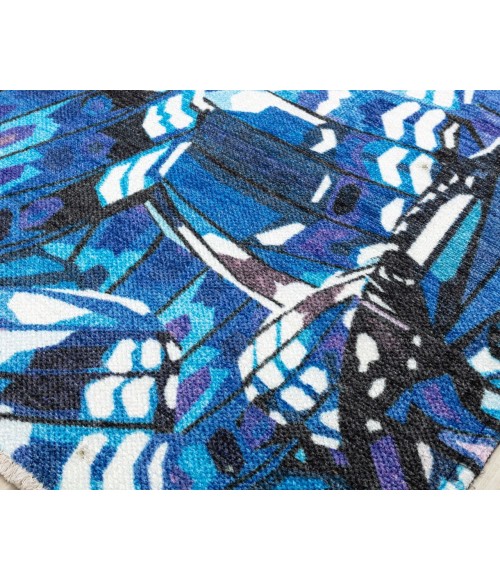 Elizabeth Sutton Maze RA32495 Blue Area Rug 5 ft. 3 in. x 7 ft. Rectangle