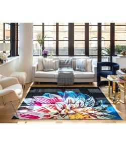 Elizabeth Sutton Maze MI35A Eternal Dahlia Floral Modern Black Area Rug, 7 ft. 10 in. X 10 ft. 0 in. Elizabeth Sutton Maze MI35A Eternal Dahlia Floral Modern Black Area Rug, 7 ft. 10 in. X 10 ft. 0 in.