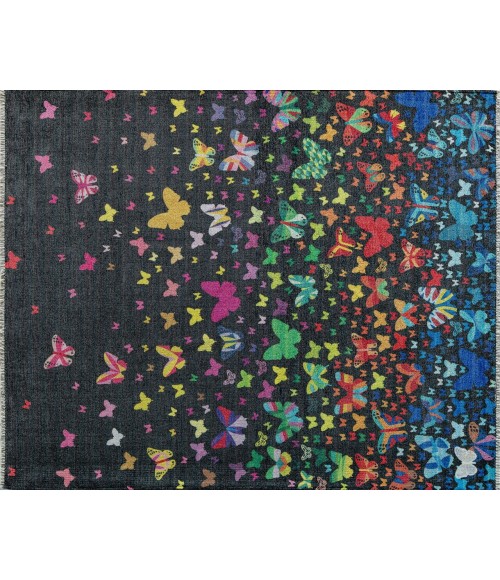 Elizabeth Sutton Maze RA32538 Black Elizabeth Sutton Maze RA32538 Black Area Rug 2 ft. 8 in. x 4 ft. 0in. Runner