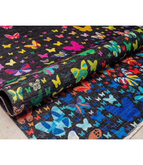 Elizabeth Sutton Maze RA32538 Black Elizabeth Sutton Maze RA32538 Black Area Rug 2 ft. 8 in. x 4 ft. 0in. Runner