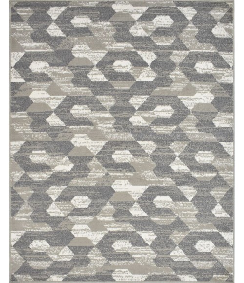 Rugs America Matthieu  RA41591 Gray Area Rug 8 ft. x 10 ft. Rectangle