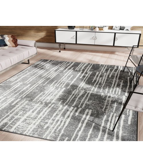 Rugs America Matthieu  RA41619 Gray Rugs America Matthieu  RA41619 Gray Area Rug 8 ft. x 10 ft. Rectangle