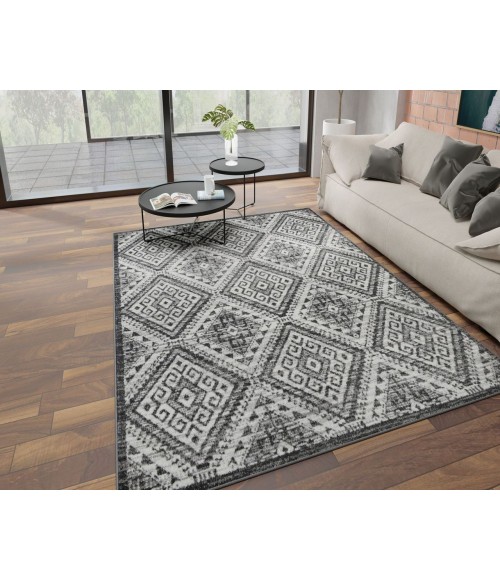 Rugs America Matthieu  RA41637 Gray Rugs America Matthieu  RA41637 Gray Area Rug 2 ft. 6 in. x 8 ft. Runner