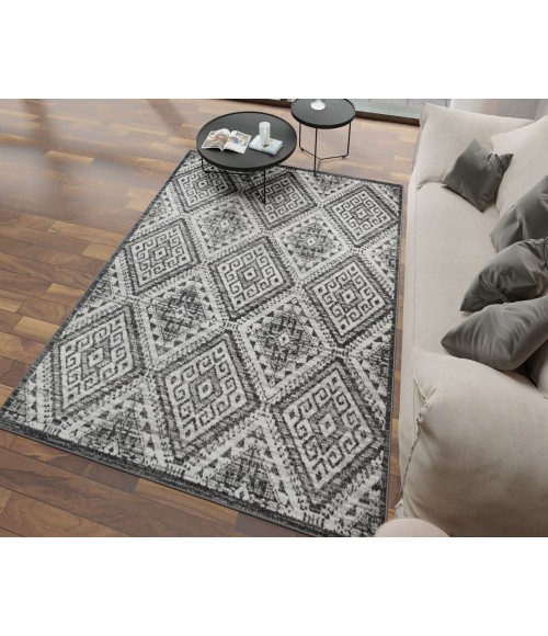 Rugs America Matthieu  RA41637 Gray Rugs America Matthieu  RA41637 Gray Area Rug 2 ft. 6 in. x 8 ft. Runner