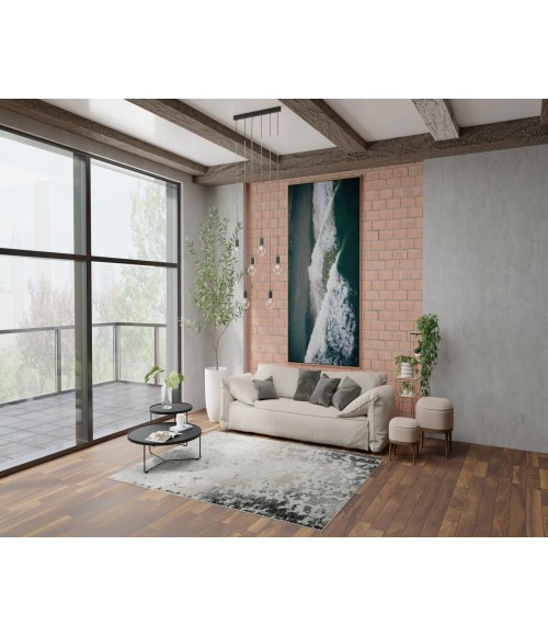 Rugs America Matthieu RA41652 Gray Rugs America Matthieu RA41652 Gray Area Rug 2 ft. 6 in. x 4 ft. Rectangle