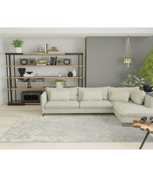 Rugs America Matthieu RA41658 Gray Rugs America Matthieu RA41658 Gray Area Rug 5 ft. x 7 ft. Rectangle