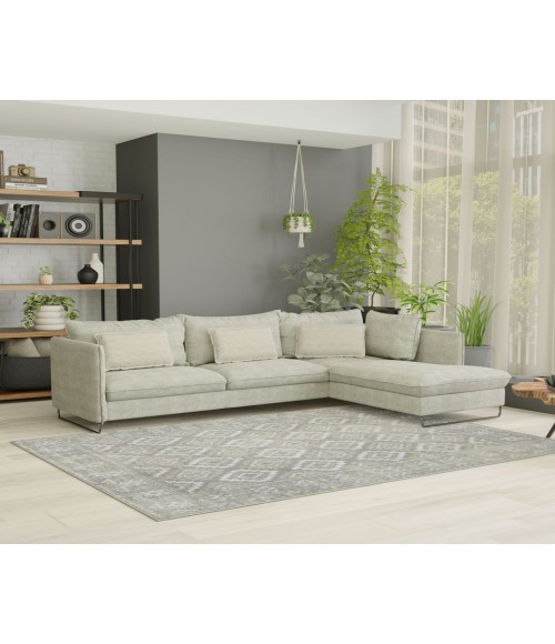 Rugs America Matthieu RA41660 Gray Rugs America Matthieu RA41660 Gray Area Rug 2 ft. 6 in. x 4 ft. Rectangle
